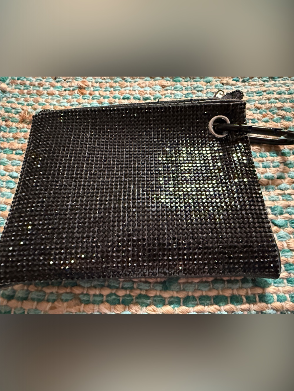 🌻🍁Black Rhinestone Wristlet Wallet - Sparkling Evening Clutch